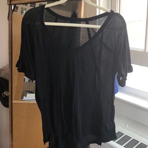 Free people black flowy tee